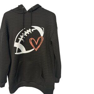 Women’s black football‎ hoodie size M